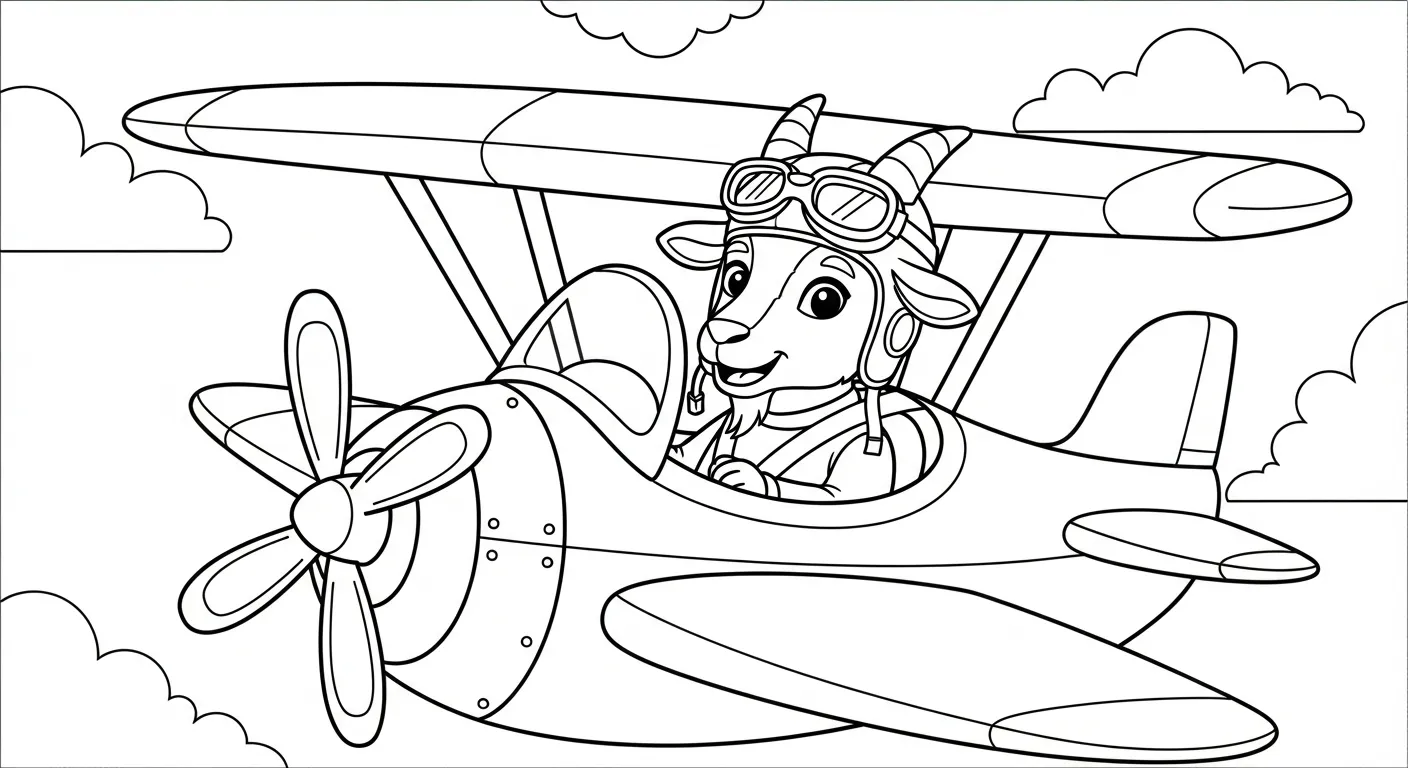 coloriage Chèvre pour enfants a imprimer gratuit 1