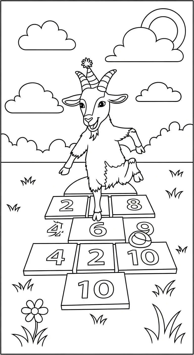 coloriage Chèvre de pour enfants 1