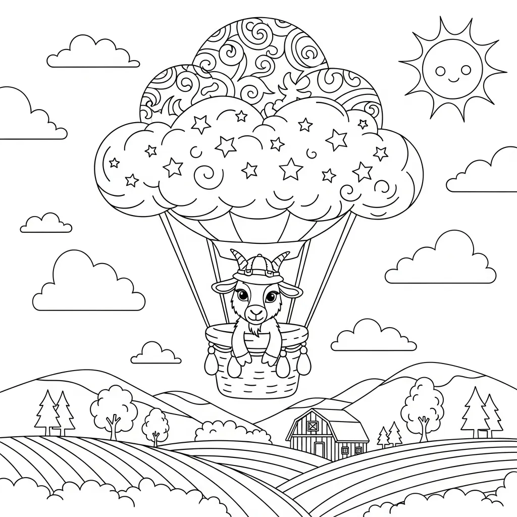 coloriage Chèvre et dessin a imprimer