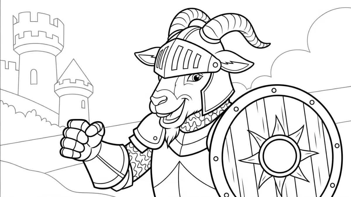 coloriage Chèvre et apprentissage