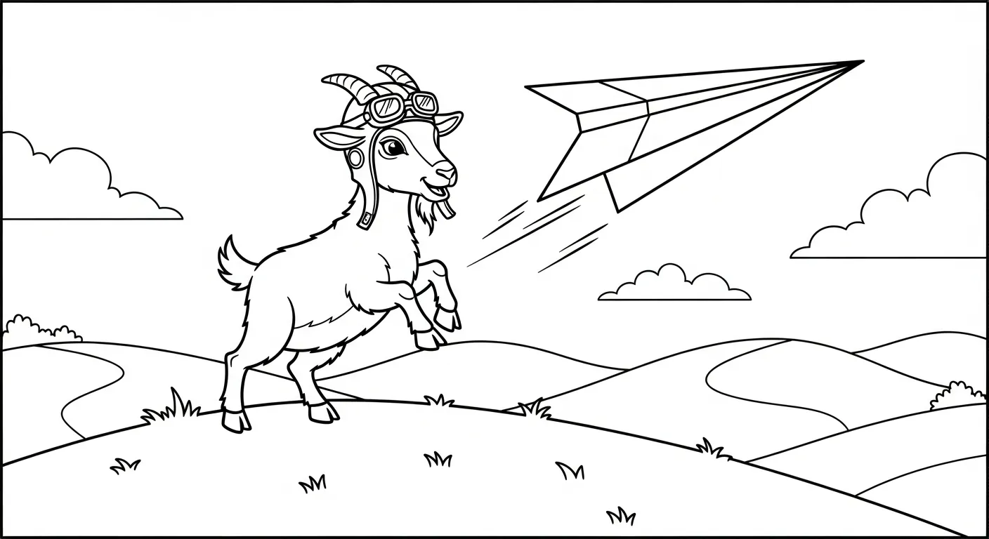 coloriage Chèvre a dessiner en ligne