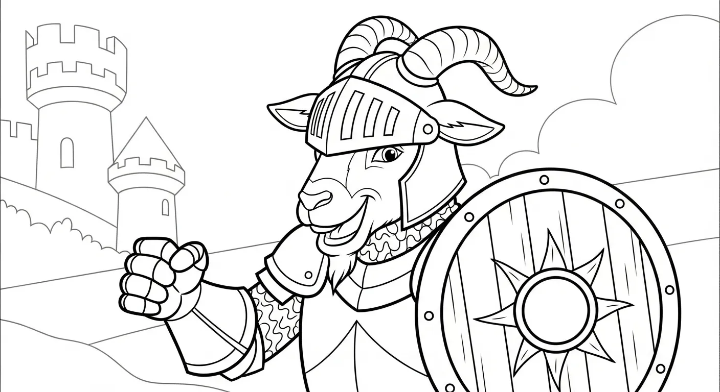 image de coloriage Chèvre pour enfant 1