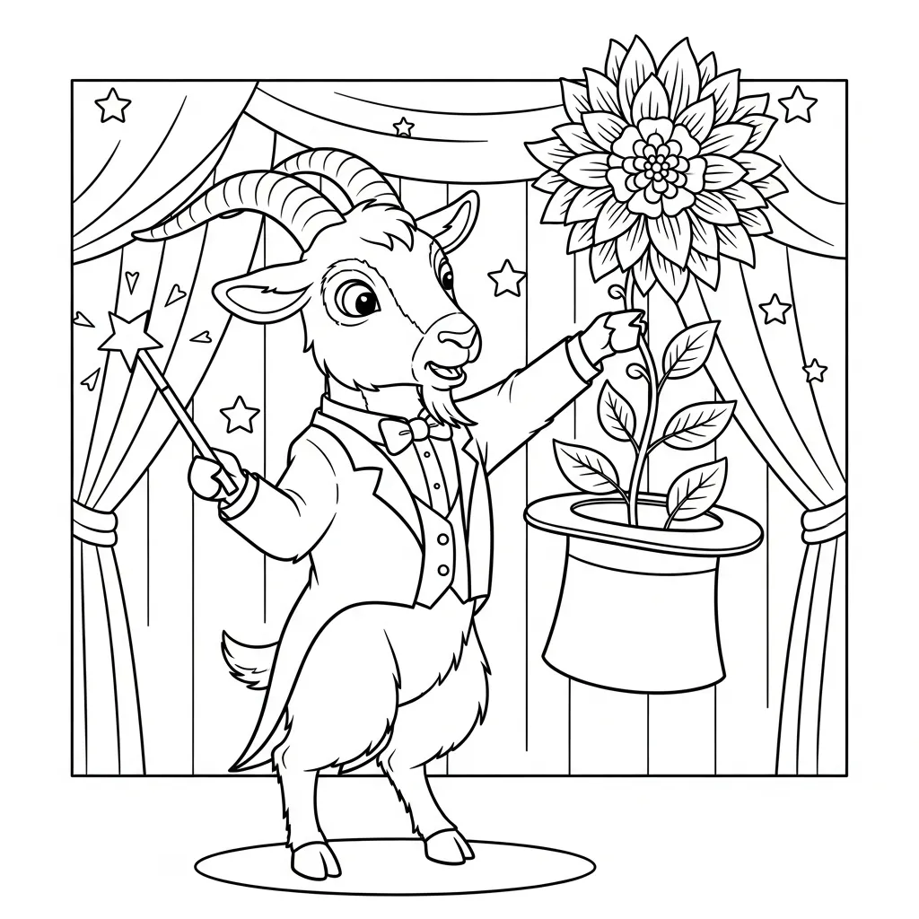 coloriage Chèvre à imprimer gratuitement pdf