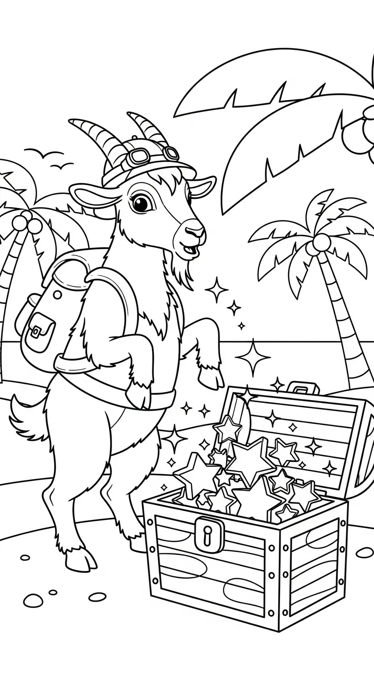 coloriage Chèvre pour enfant de 8 ans