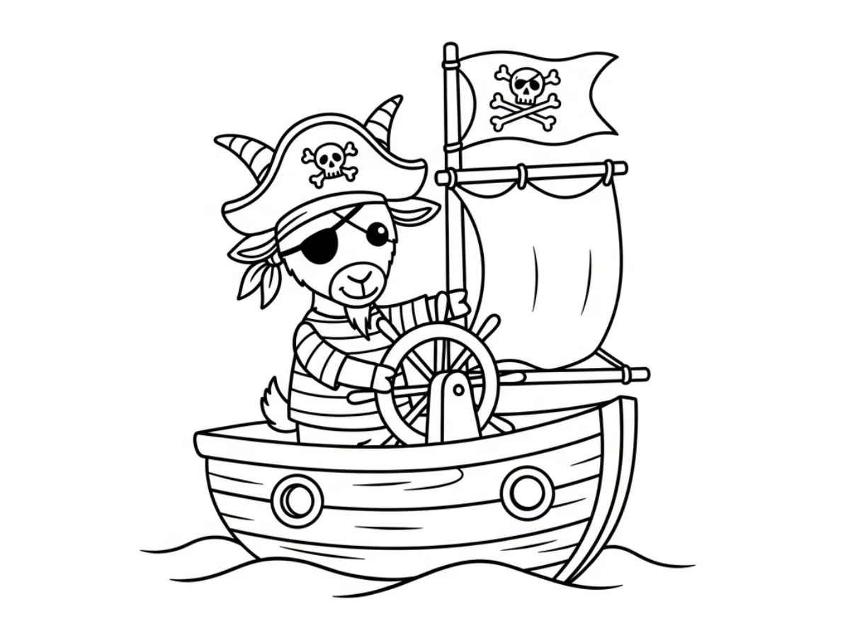 coloriage Chèvre gratuit en ligne