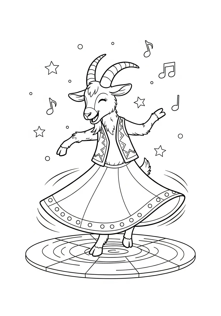 coloriage Chèvre pour enfant de 8 ans 1