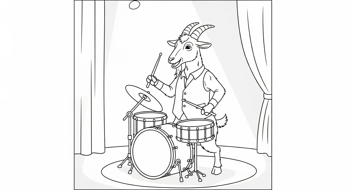 coloriage Chèvre pour enfant a imprimer gratuit 1