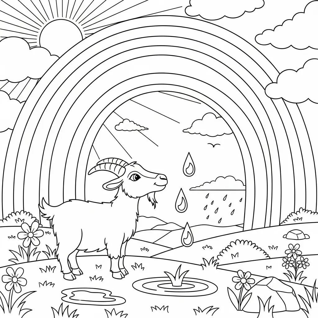 coloriage Chèvre pour enfant de 10 ans