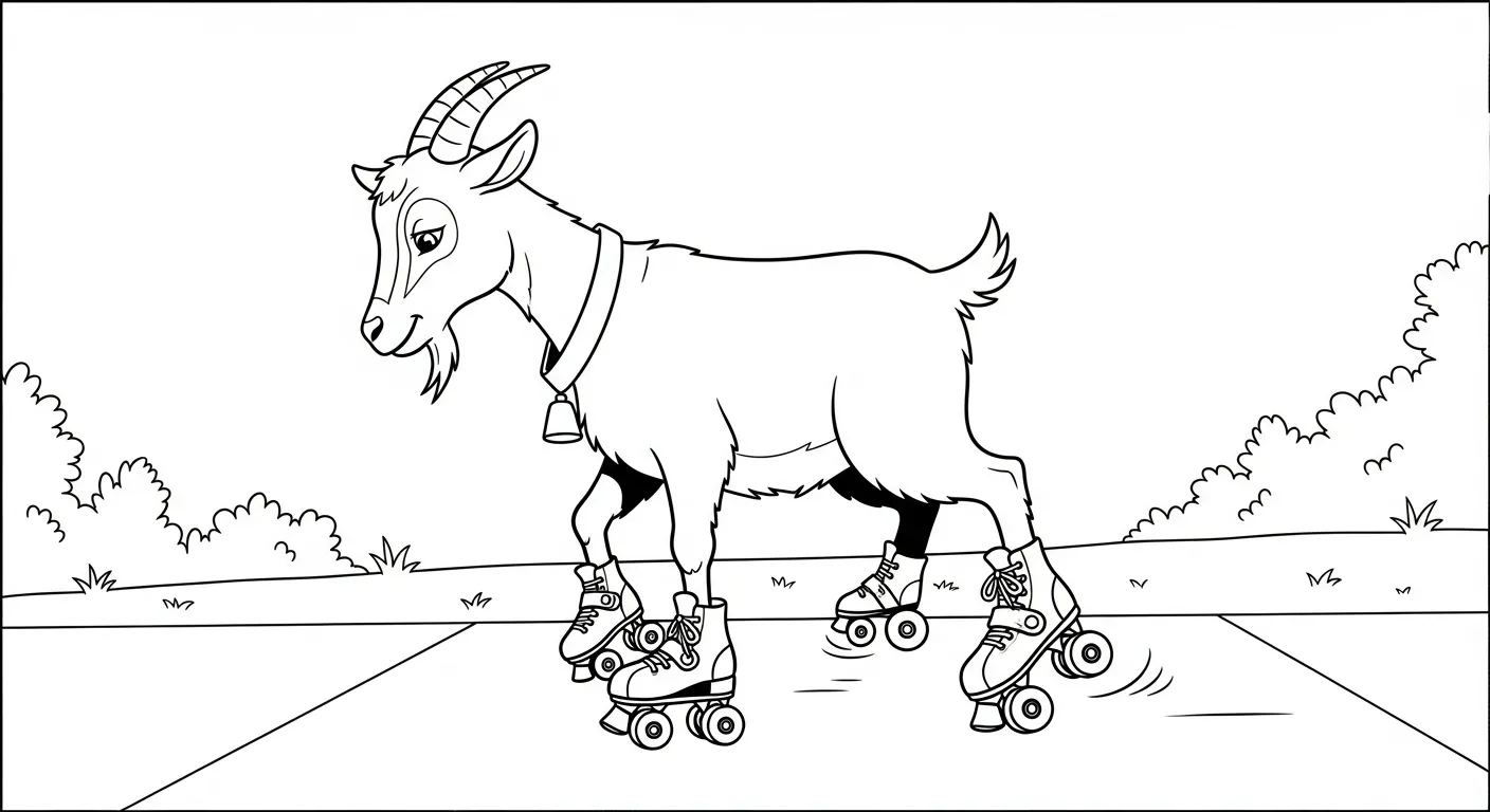 coloriage Chèvre à imprimer pour enfant de 12 ans 1