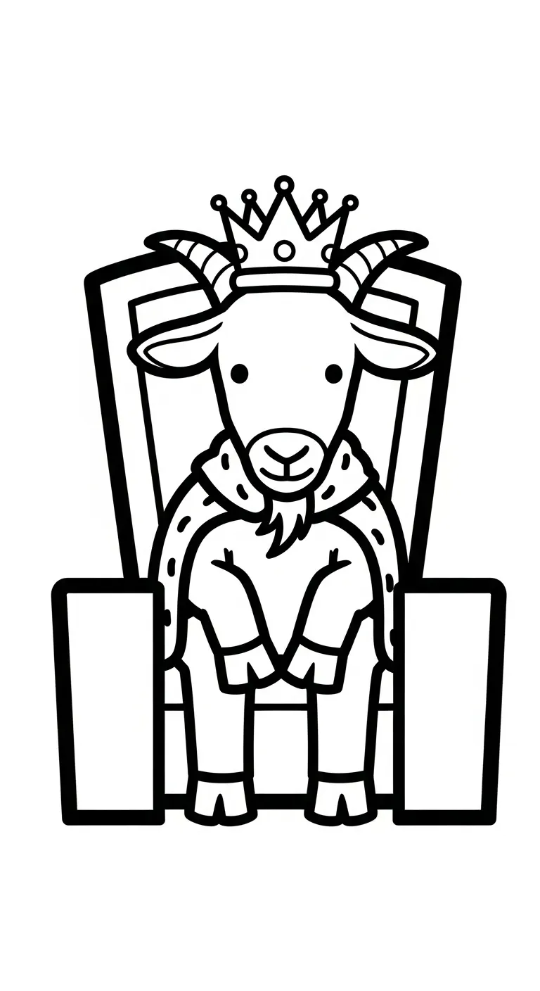 coloriage Chèvre pour enfant de 2 ans