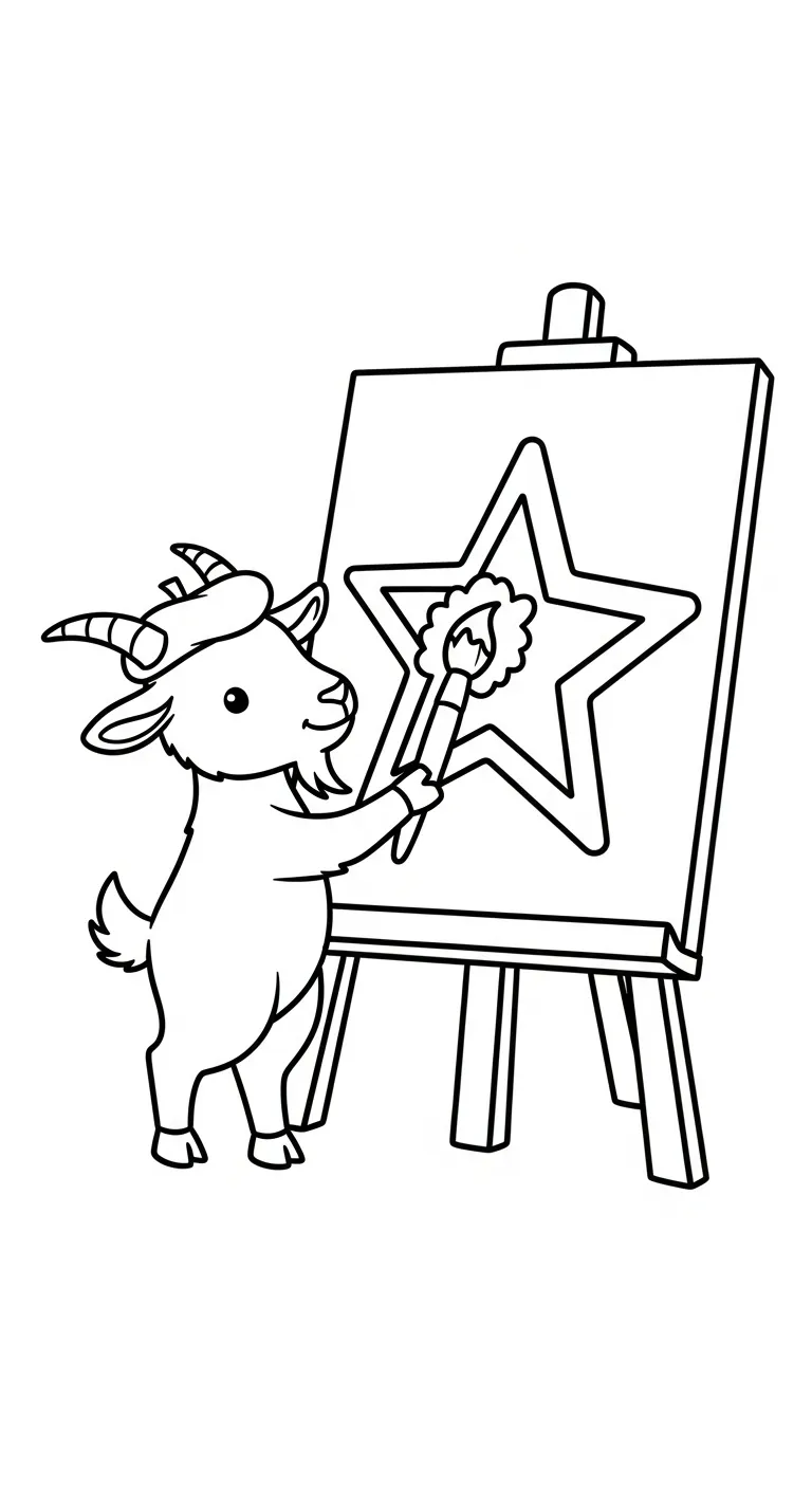 coloriage Chèvre gratuit pour enfants