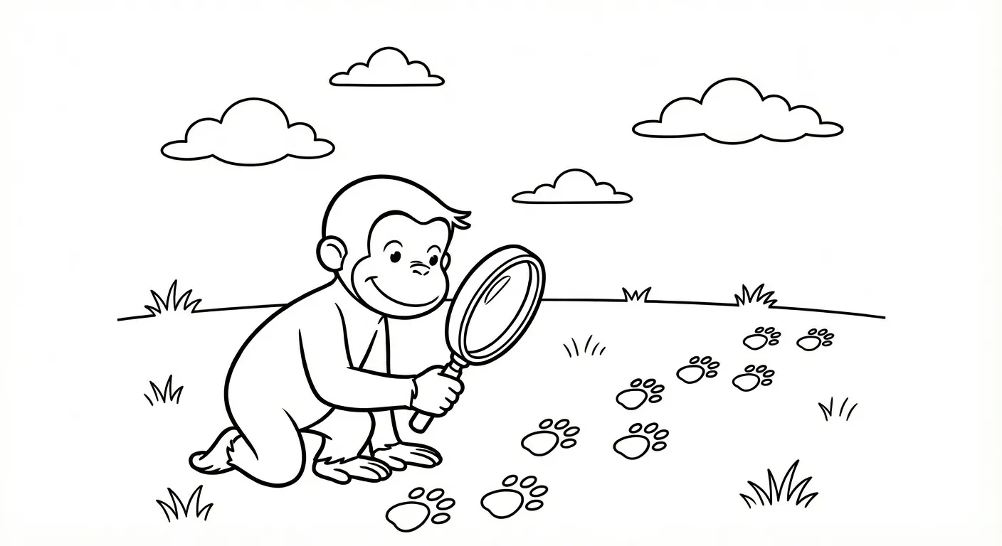 coloriage Curious George pour enfant 1
