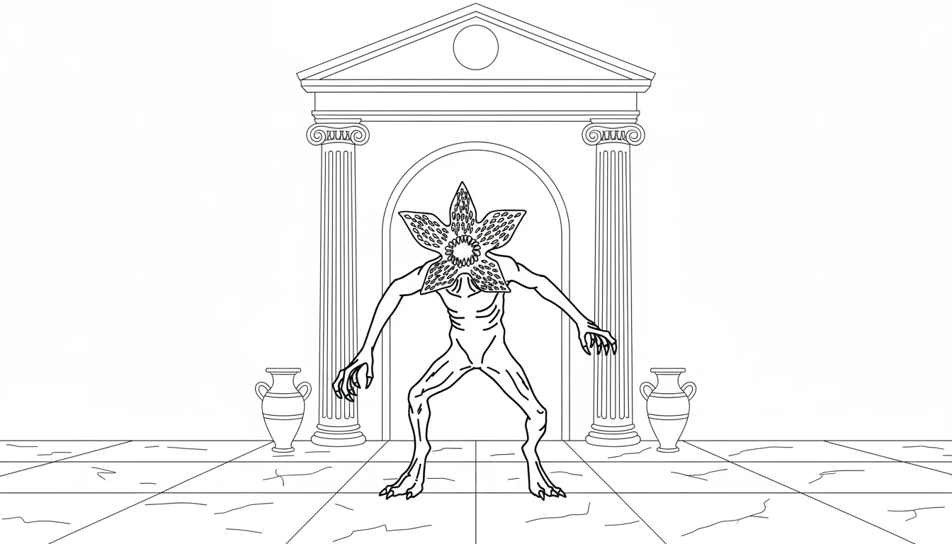 coloriage Demogorgon gratuit a imprimer