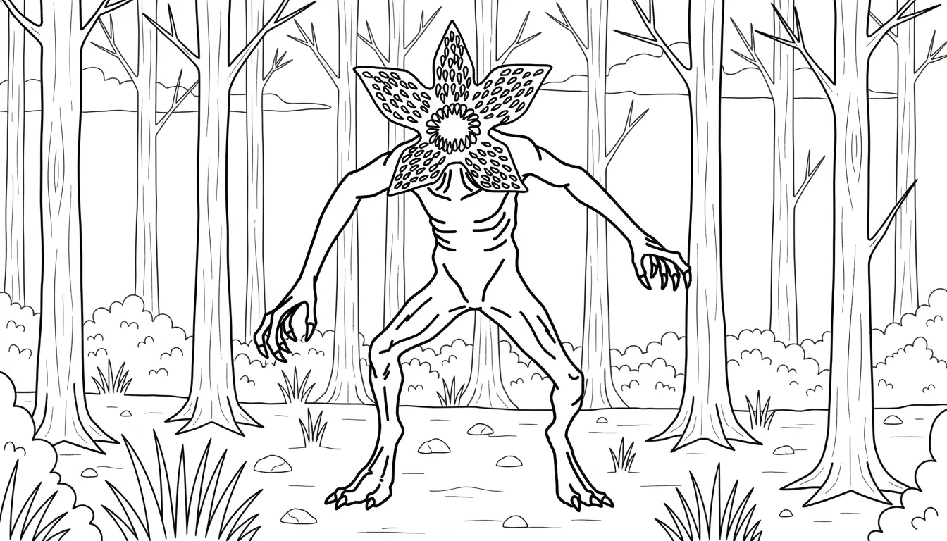 coloriage Demogorgon a telecharger