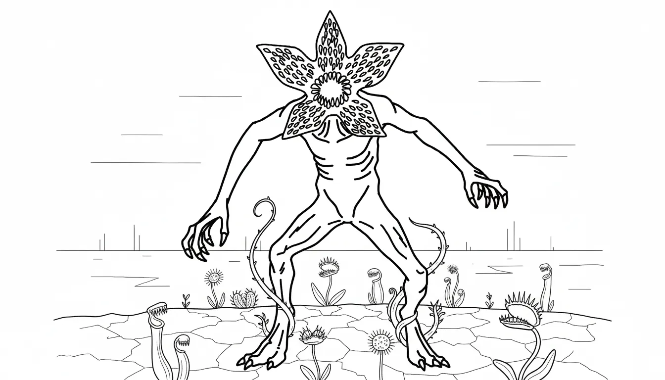 coloriage Demogorgon pour enfants à imprimer