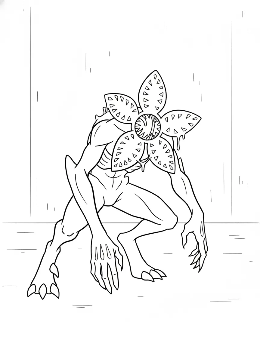 coloriage Demogorgon gratuit a imprimer 1