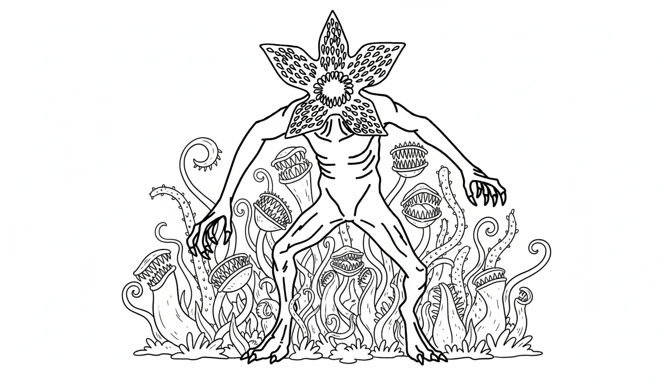coloriage Demogorgon gratuit pour enfants