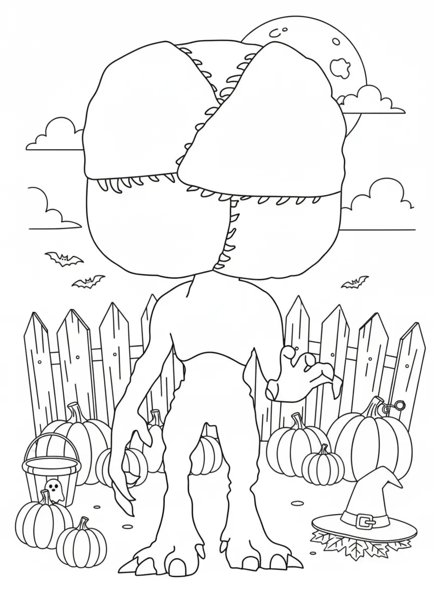 coloriage Demogorgon à imprimer pour enfant de 4 ans