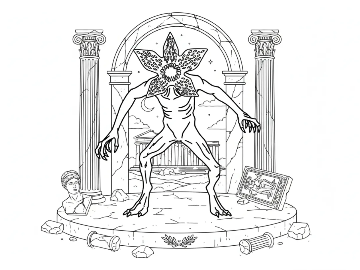 coloriage Demogorgon gratuit en ligne 1