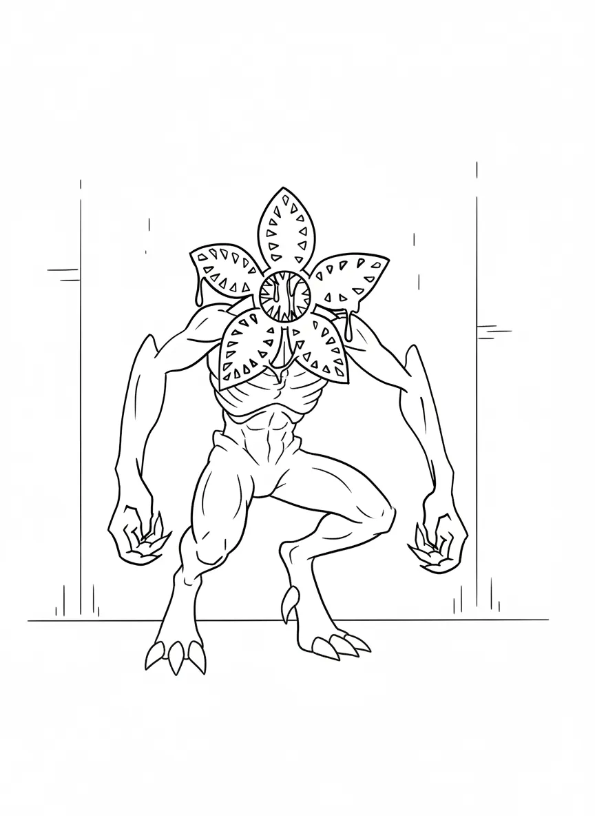 imprimer coloriage Demogorgon pour enfant