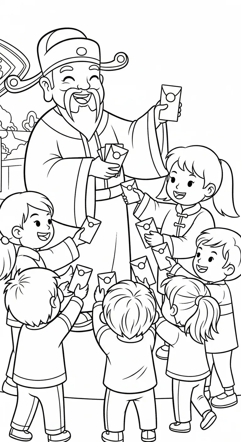 coloriage Dieu de la Richesse à imprimer