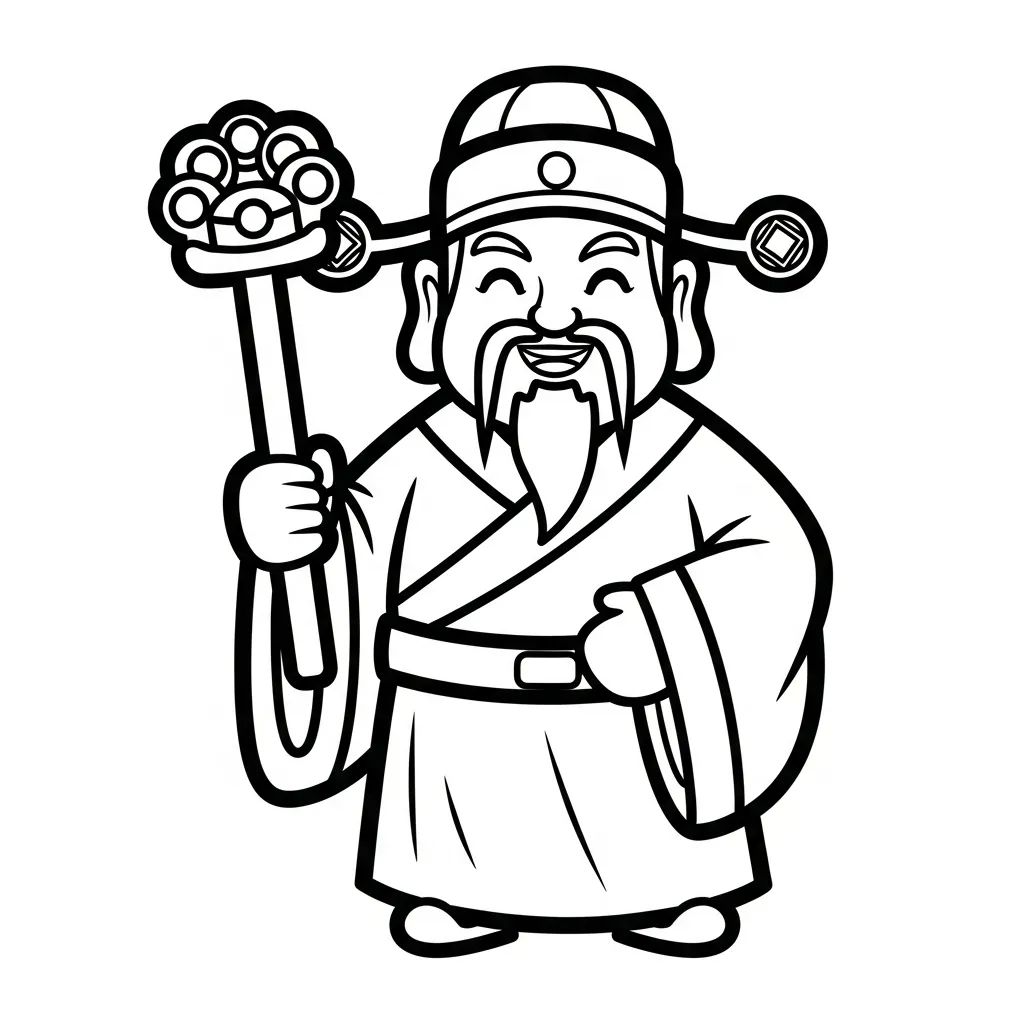 coloriage Dieu de la Richesse à imprimer a4