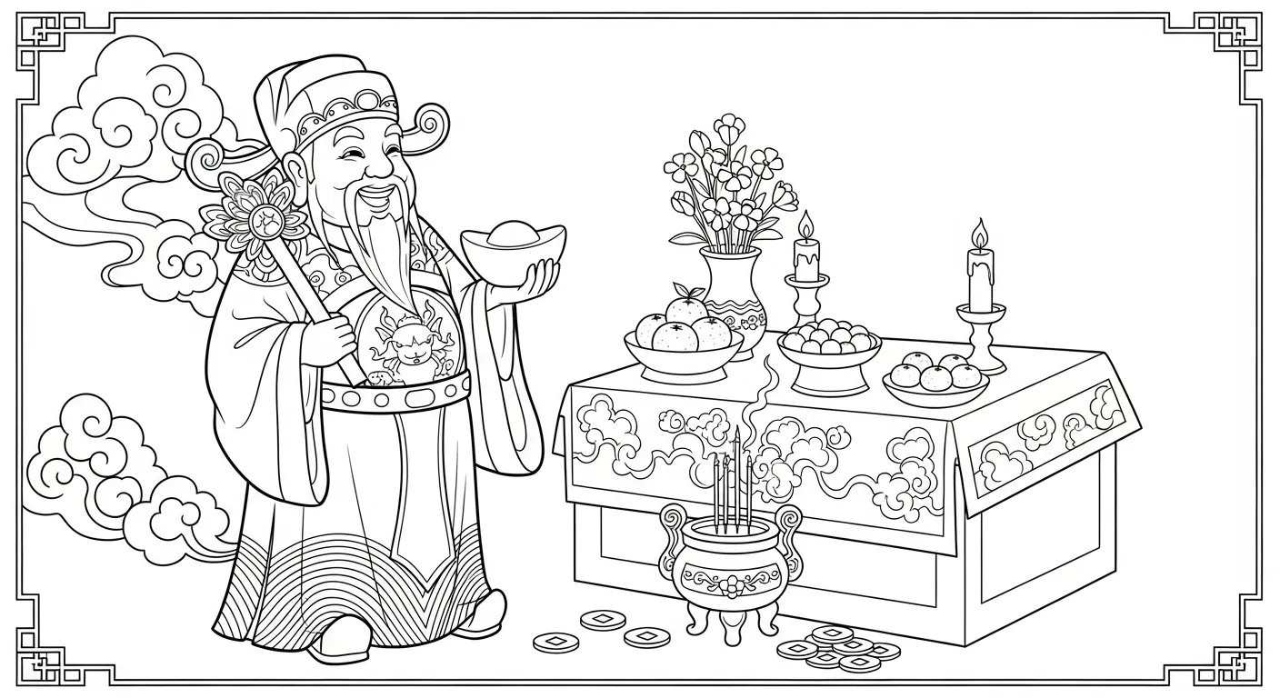 coloriage Dieu de la Richesse pour bebe a imprimer