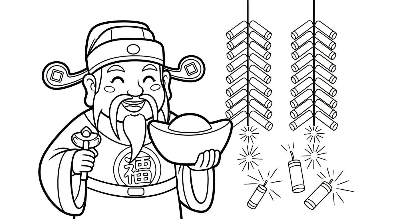 coloriage Dieu de la Richesse à imprimer gratuit