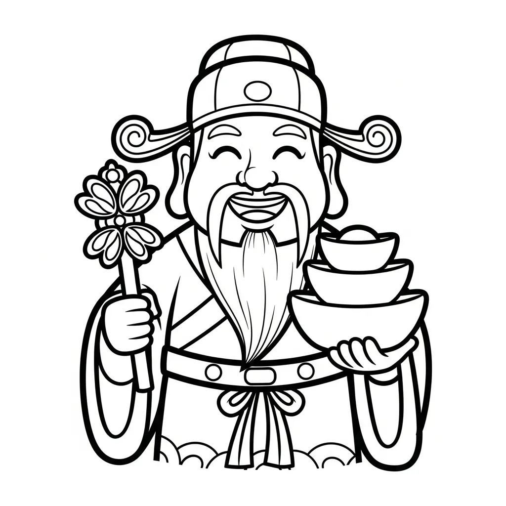 coloriage Dieu de la Richesse à imprimer gratuitement pdf 1