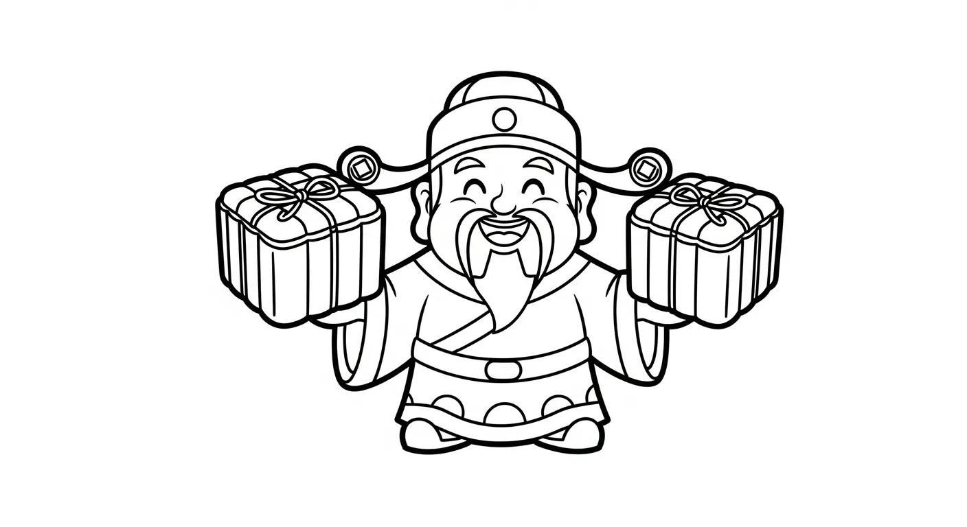 coloriage Dieu de la Richesse à imprimer pour enfant de 3 ans 1