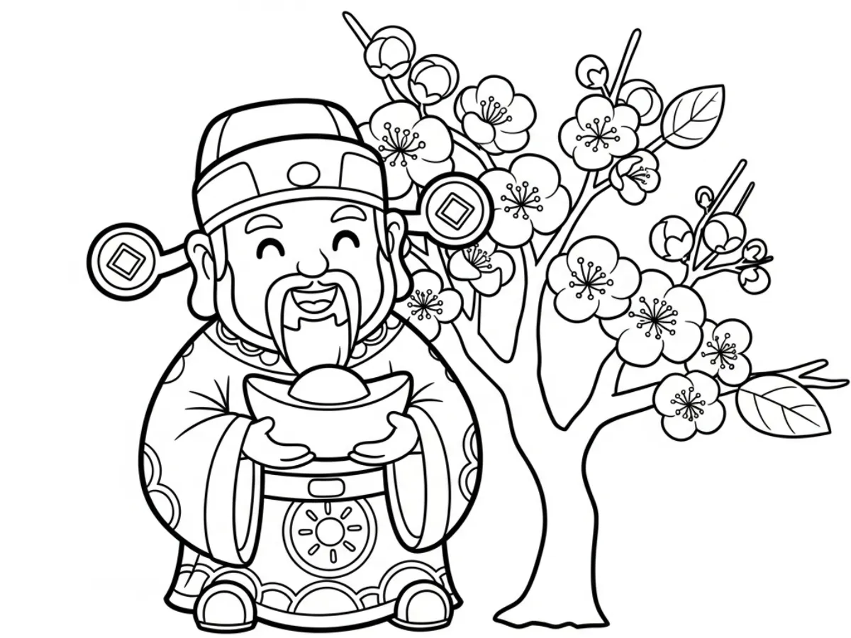 coloriage Dieu de la Richesse gratuit