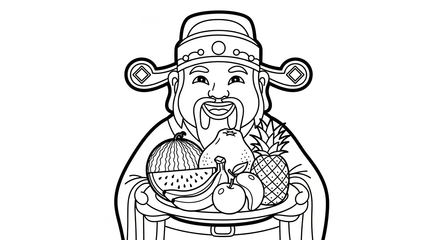 coloriage Dieu de la Richesse gratuit pour enfants