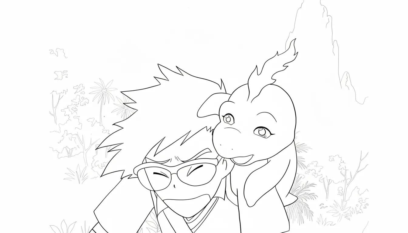 coloriage Digimon pour bebe a imprimer