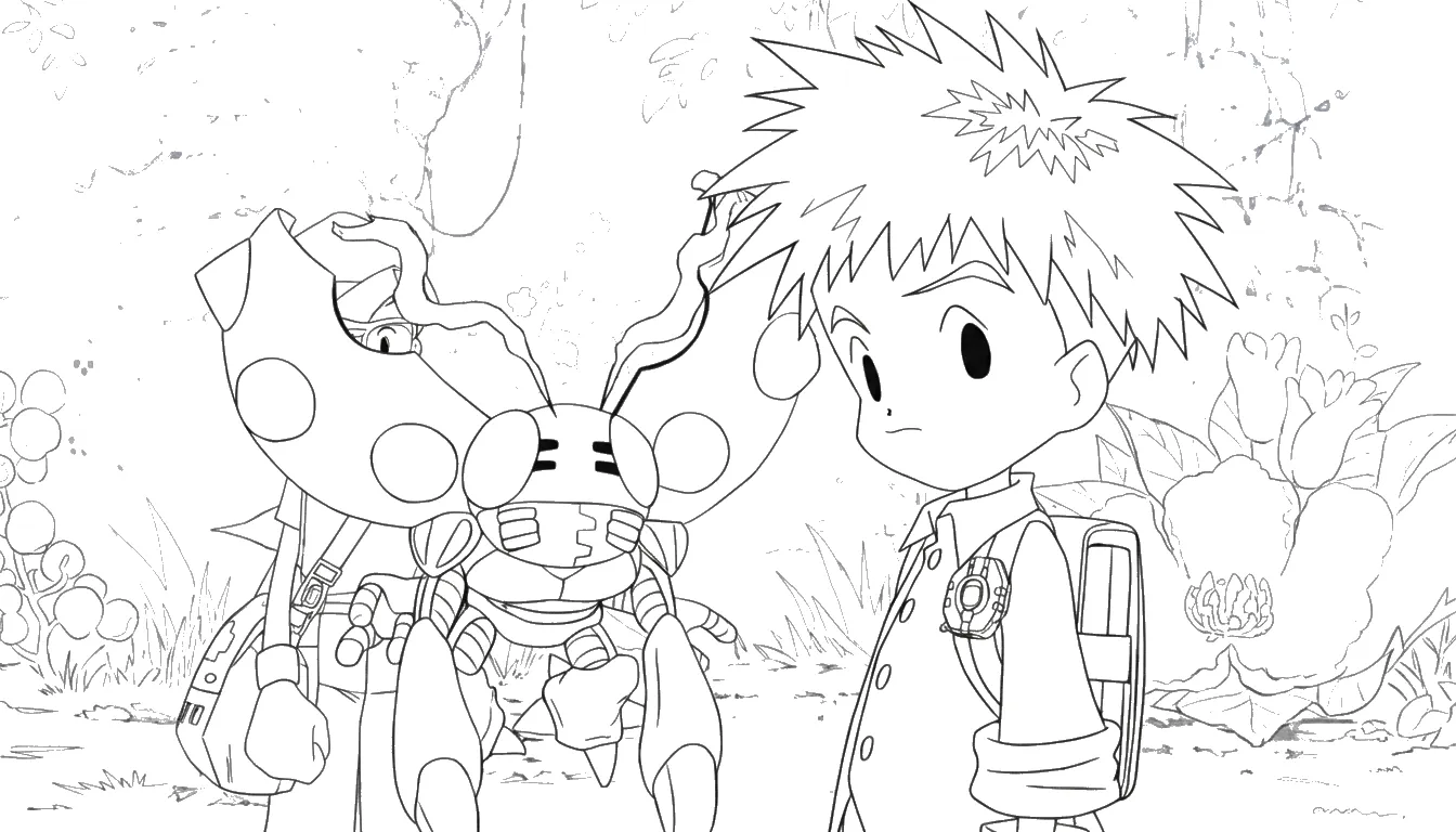 coloriage Digimon a colorier en ligne gratuitement