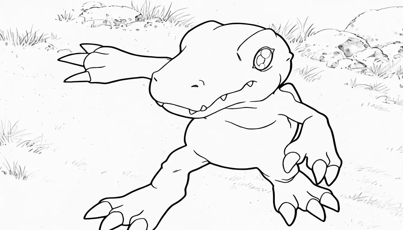 coloriage Digimon pour enfant de 3 ans 1