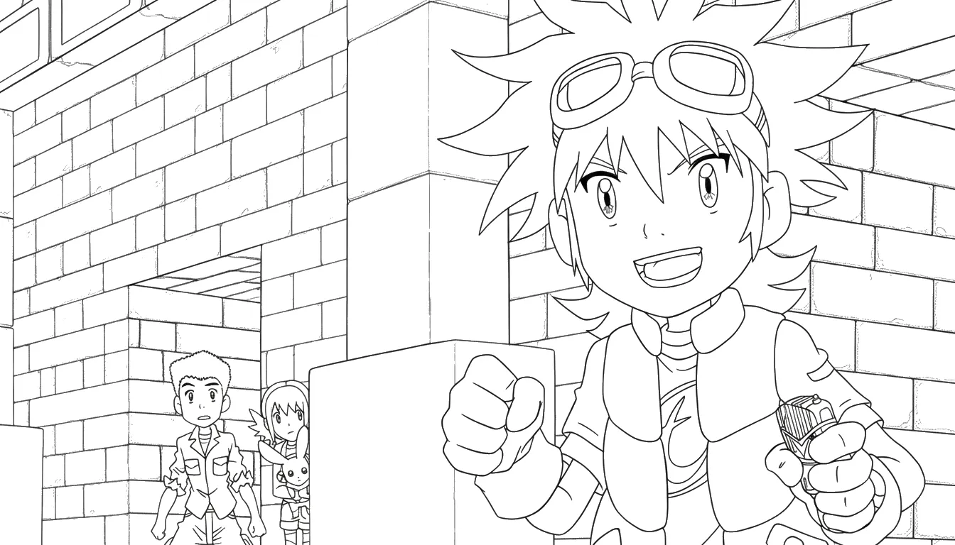 coloriage Digimon et découpage à imprimer