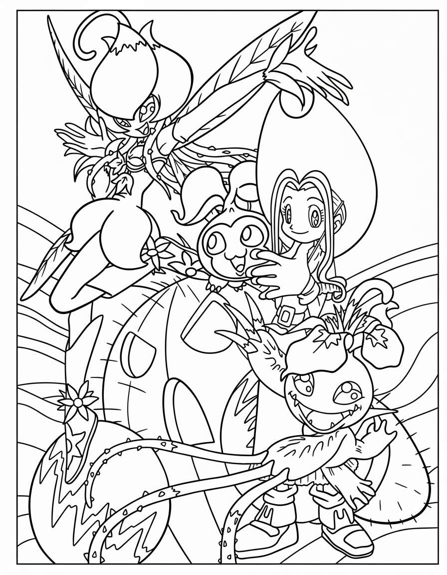 coloriage Digimon pour enfant de 3 ans