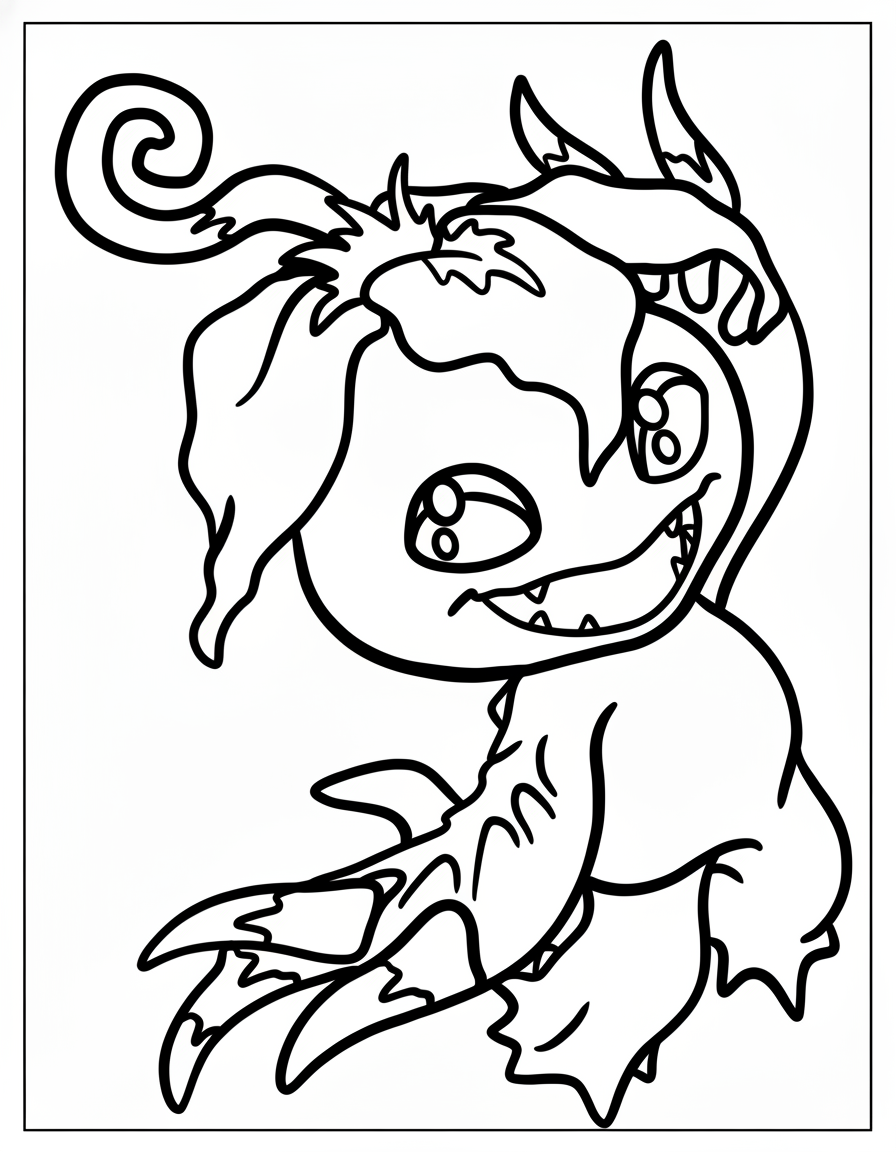 coloriage Digimon pour enfant de 10 ans