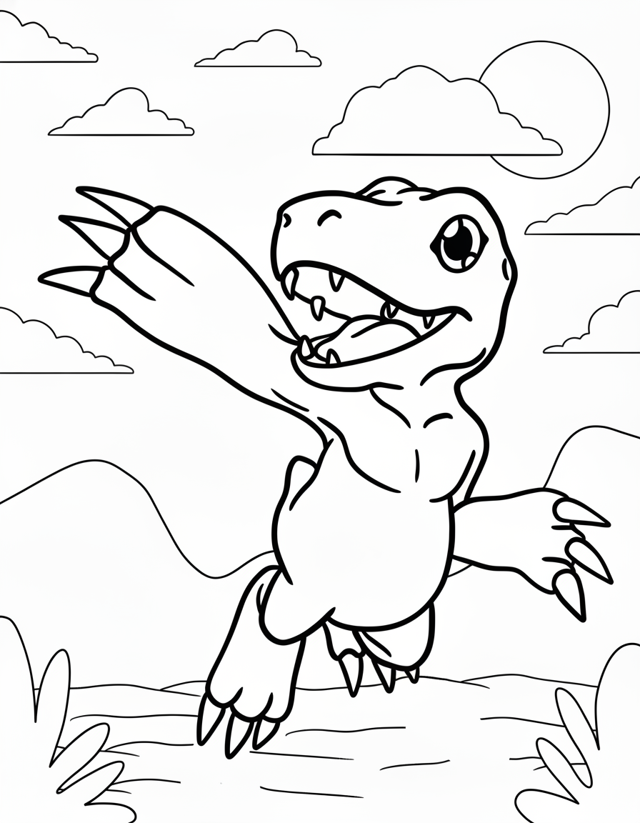 coloriage Digimon de pour enfants 1