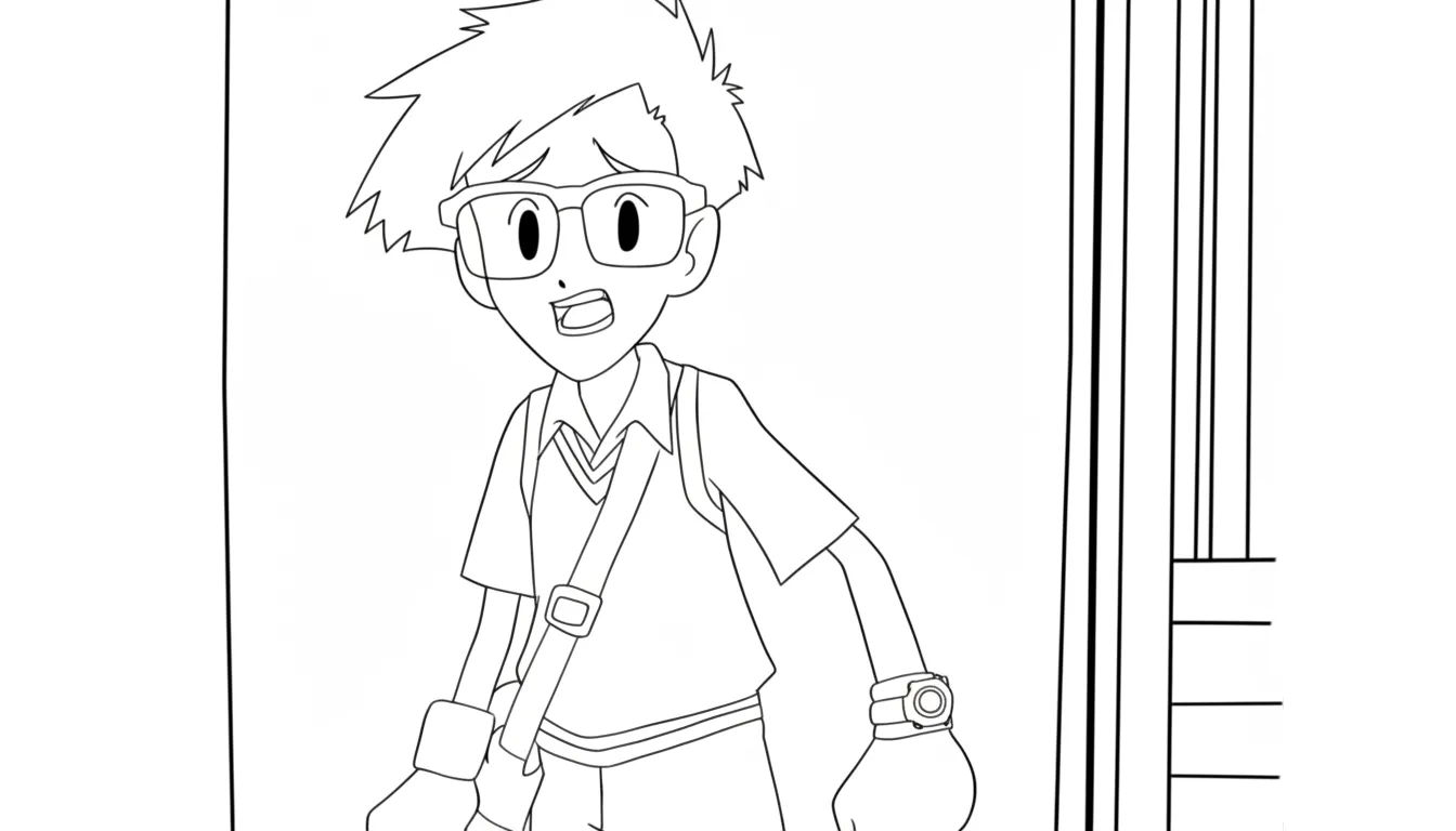 coloriage Digimon pour enfant de 6 ans