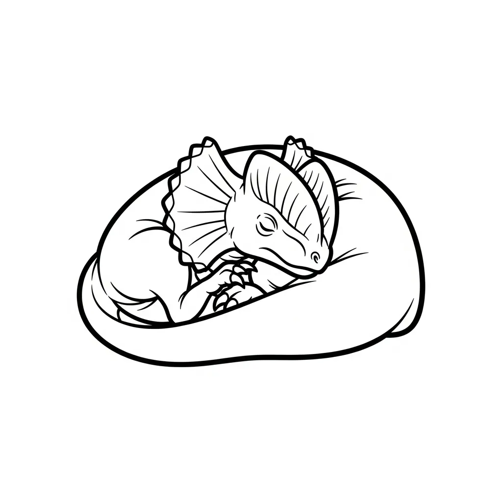 coloriage Dilophosaurus gratuit en ligne