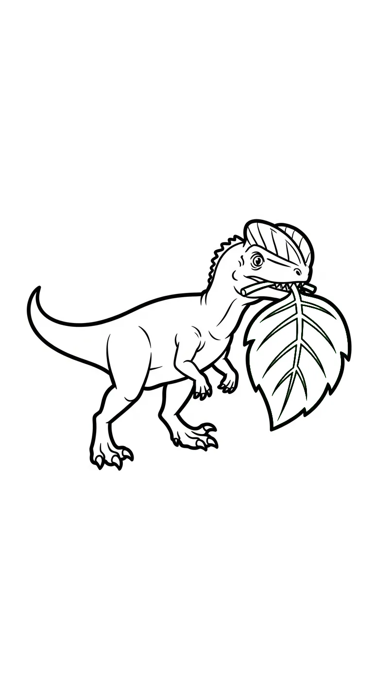 coloriage Dilophosaurus a imprimer gratuit