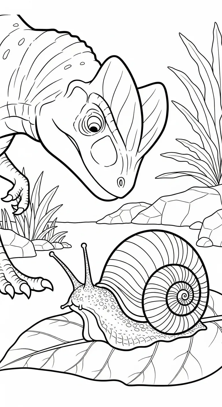 coloriage Dilophosaurus a dessiner et imprimer