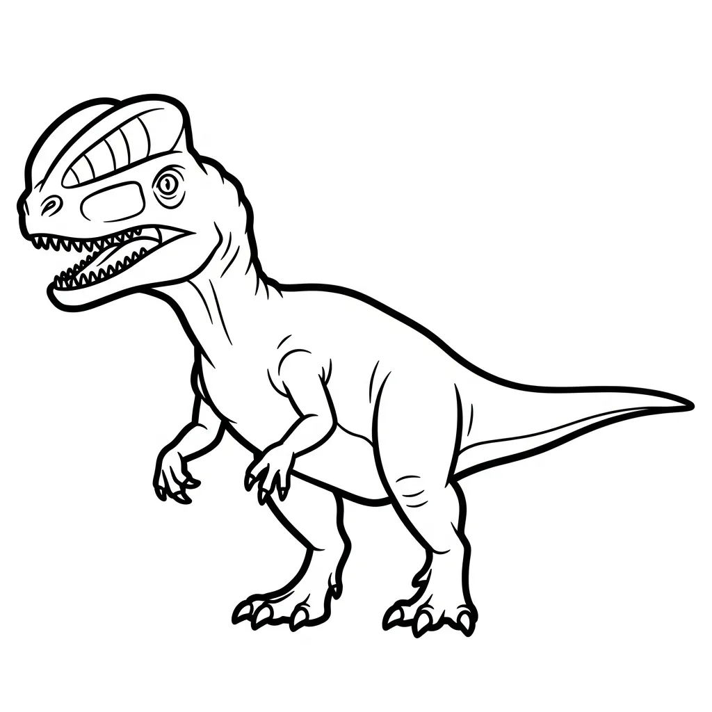 coloriage Dilophosaurus à imprimer a4 1