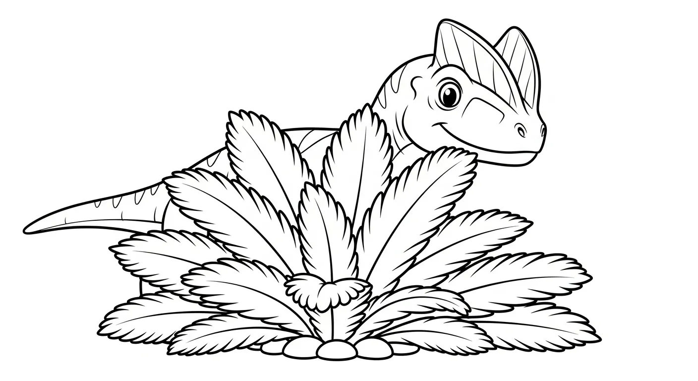 coloriage Dilophosaurus à imprimer gratuitement pdf