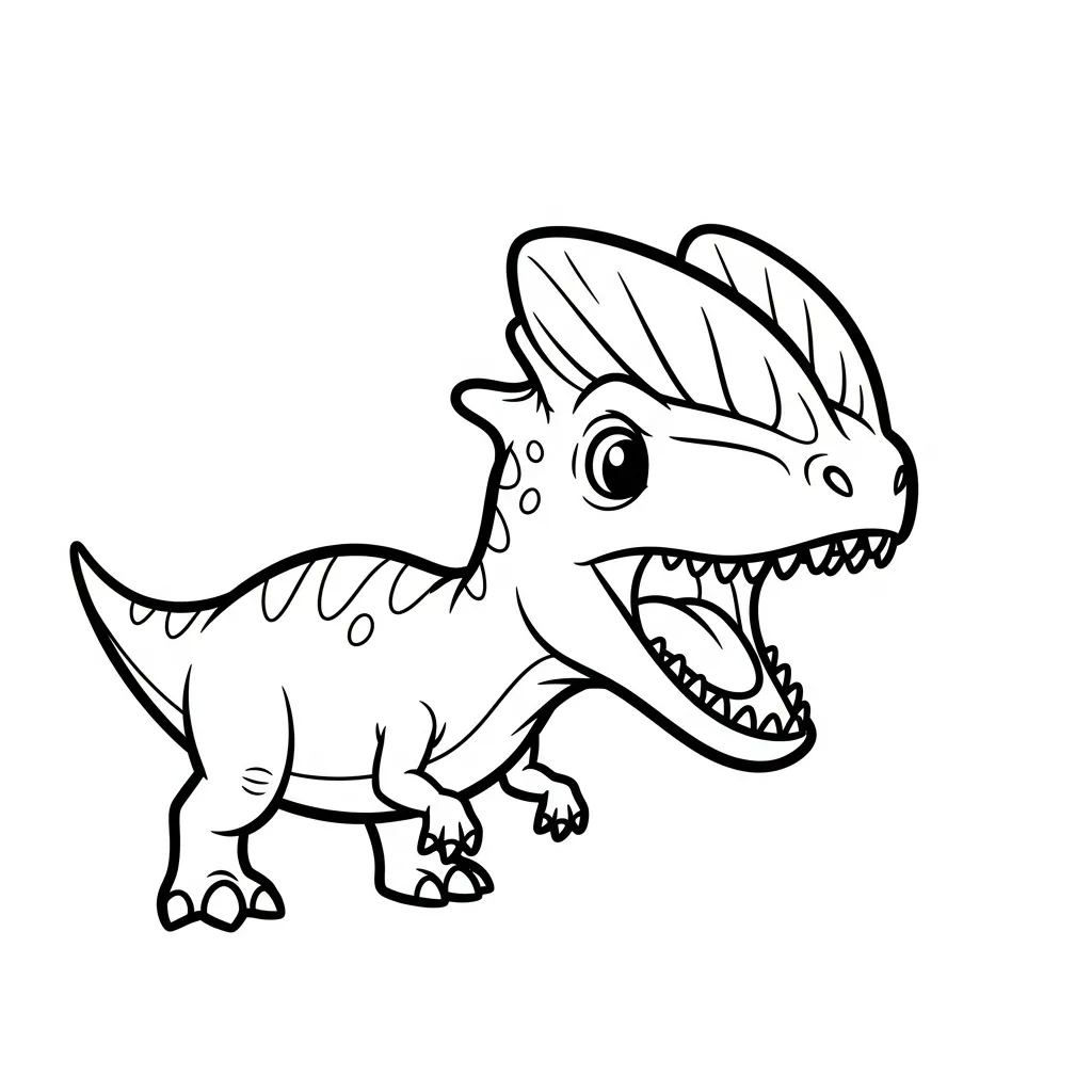 coloriage Dilophosaurus à imprimer