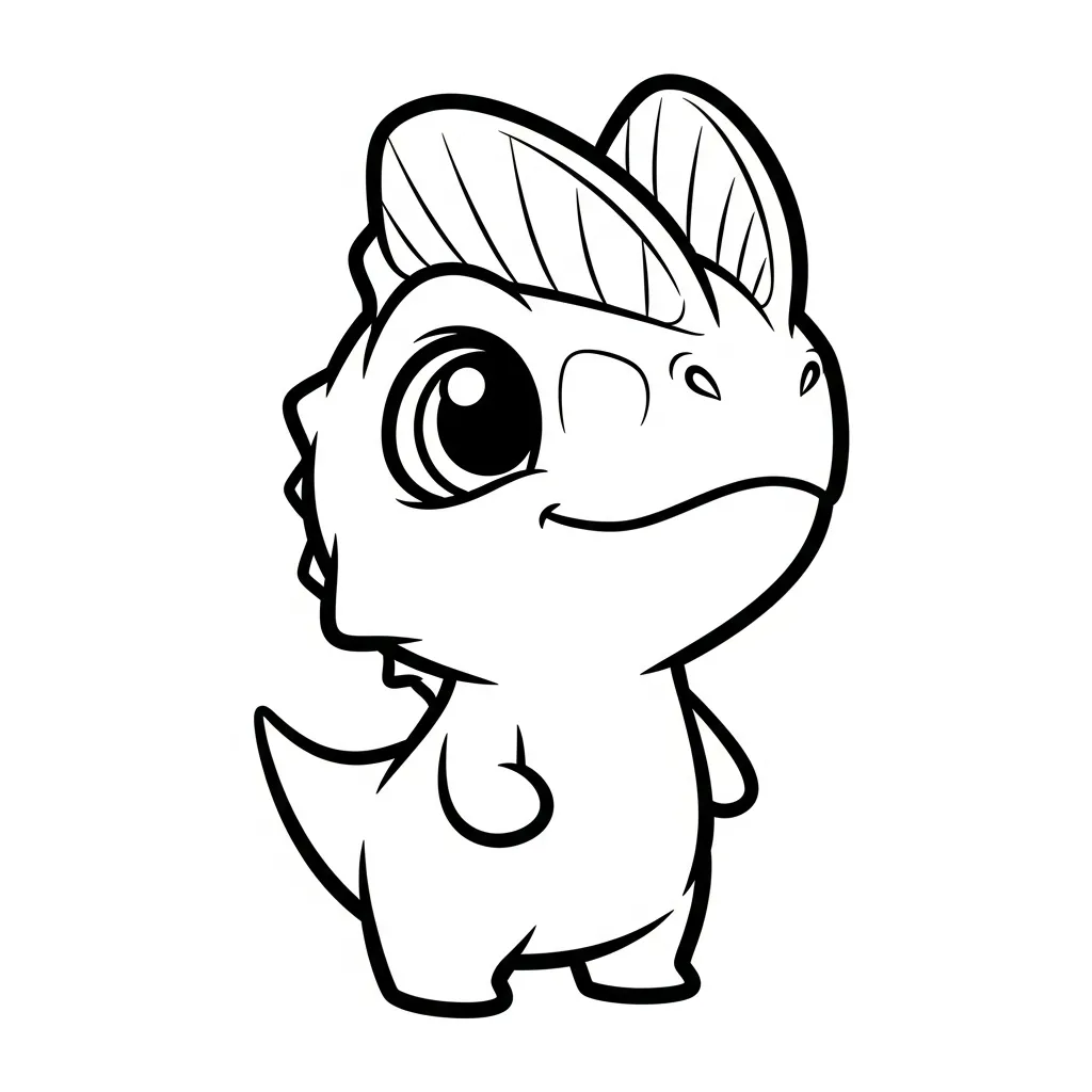 coloriage Dilophosaurus gratuit à imprimer