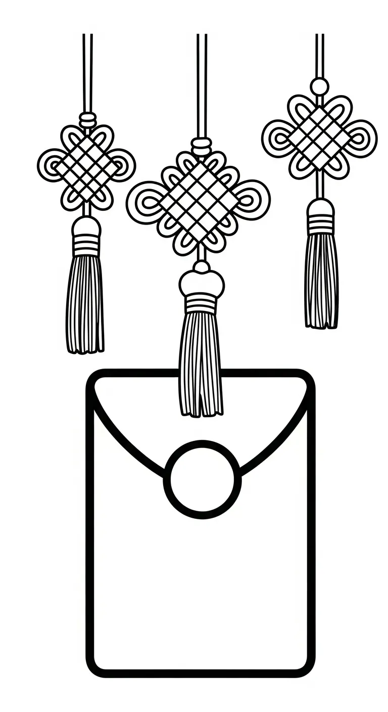 coloriage Enveloppe Rouge pour enfant de 2 ans