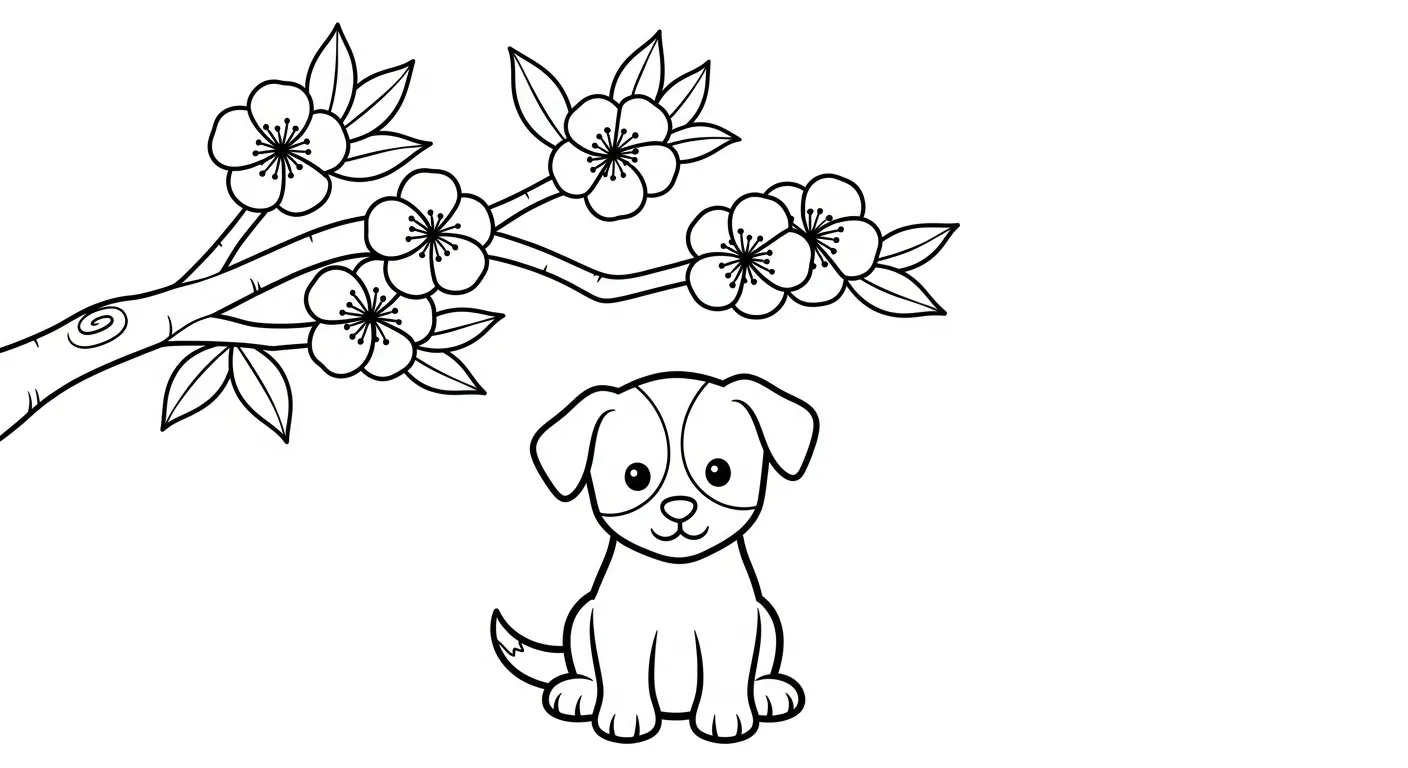 coloriage Fleur de Pêche pour enfants a imprimer gratuit
