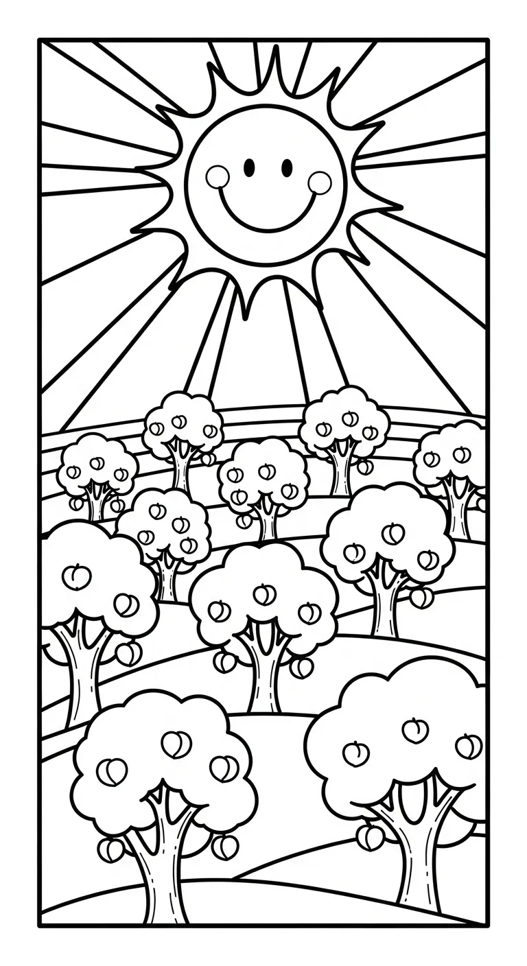 coloriage Fleur de Pêche pour enfant de 4 ans 1